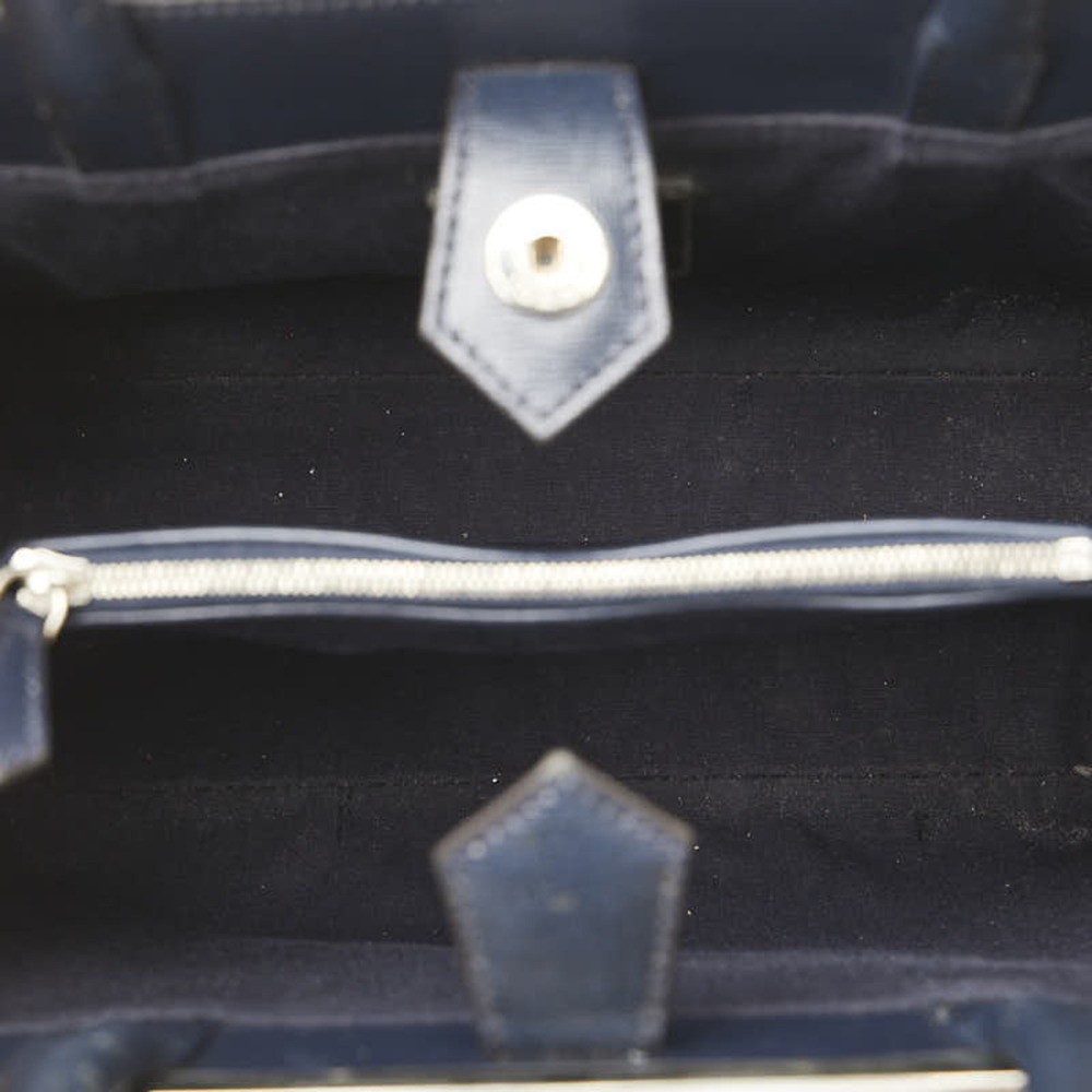 FENDI Navy Leather Shoulder Bag - Picture 8 of 12